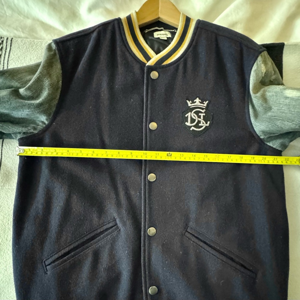 Diesel Men's Navy and Light Blue Varsity Jacket size L - Picture 10 of 12